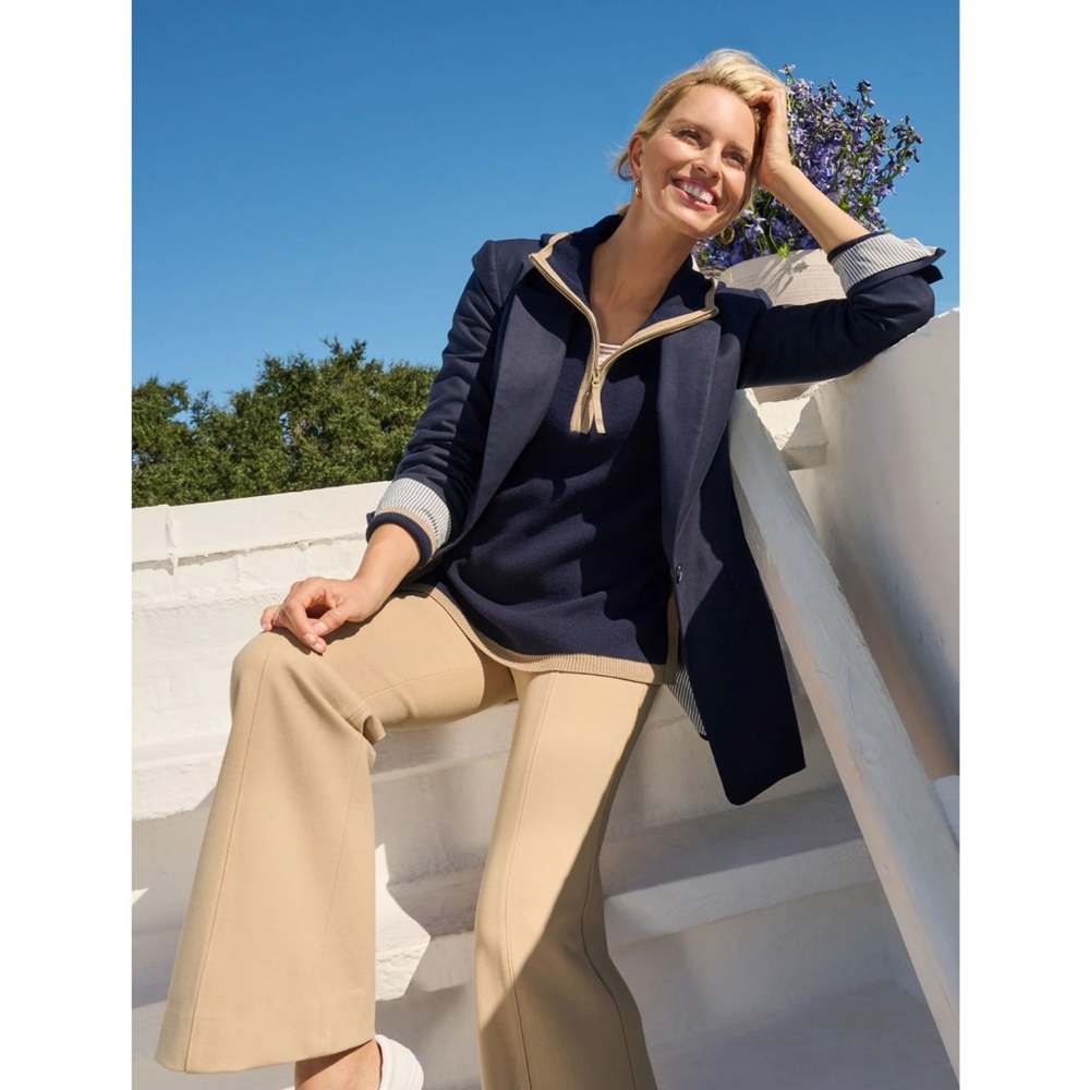 NWT New Talbots Women’s Relaxed 90s Blazer in Navy Blue (16)